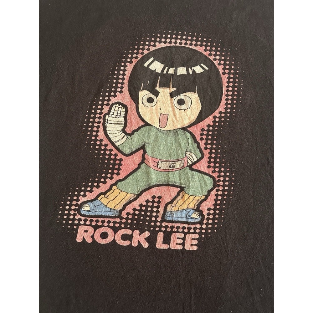Vintage Y2K Naruto Rock Lee Graphic, Anime Shirt Size XLG Fitted! VTG - Picture 2 of 9